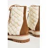 Cecelia New York River Nutella Lace Up Quilted Combat Boot