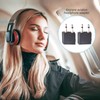 UDNUYFGZ 4 Pcs Airline Airplane Flight Adapters for Headphone Gold