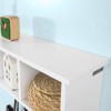 Haotian FRG48-L-W, White Wall Display Storage Unit with 4 Components