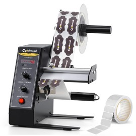 CGOLDENWALL Upgraded Automatic Label Dispenser, Up to 9 Multi-Row Counting, High Precision Auto Sensing, Speed Adjustable, Length 0.12-5.9" Width 0.16-5.5", Sticker Dispenser for Rolls Various Labels