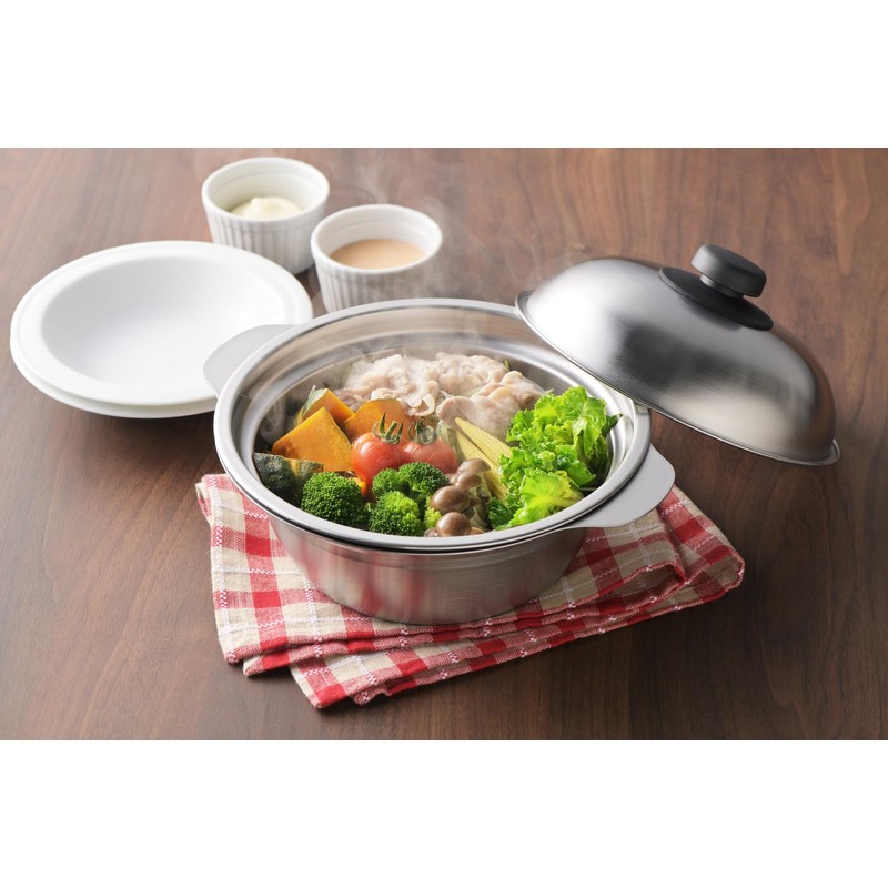 Yoshikawa YJ3698 Easy Steaming Plate, Smart (7.1 - 7.9 inches