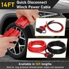 Anrain 14FT Quick Disconnect Winch Power Cable, 2 Gauge 2