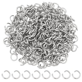 HOBBIESAY Pack of 400 Open Jump Rings Made of Stainless Steel 7 mm Tiny Metal Rings Round Ring Connector for DIY Bracelets Necklaces Earrings Jewellery Making