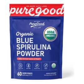 Puregood Spirulina Azul Orgánica En Polvo 60 Porciones                                                                                                
