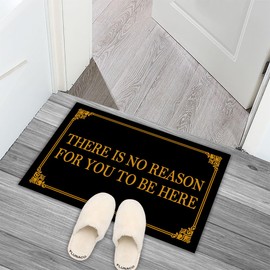 FLUNACO Funny Doormat - There is No Reason for You to Be Here Mat for Entrance Outdoor Mats Indoor Welcome Mats 23.6" x 15.7"