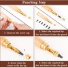 THJOPOKEEL Japanese Screw Hole Punch, Screw Hole Puncher with Wood