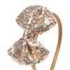 Girls' Sequin Bow Hair Band, Champagne Gold