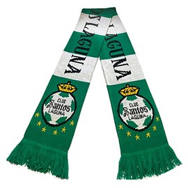 Premiership Soccer Club Santos Laguna Scarf,Soccer Fan Scarf,Premium Acrylic Knit,Green and Yellow
