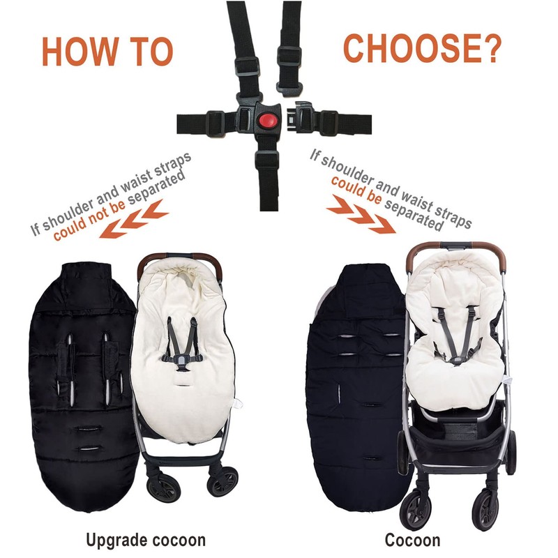 KZ Dotnz Baby Winter Warm Weatherproof Stroller Footmuff, Multifunction Stroller