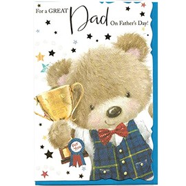 Fathers Day Card for Dad 15 x 23 Cm For A Great Dad On Father's Day You're The Best