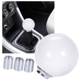 Arenbel Polished 8 Ball Manual Gear Stick Handle Shift Round Automatic Shifter Lever Knob Fit Most Auto MT Cars, Black