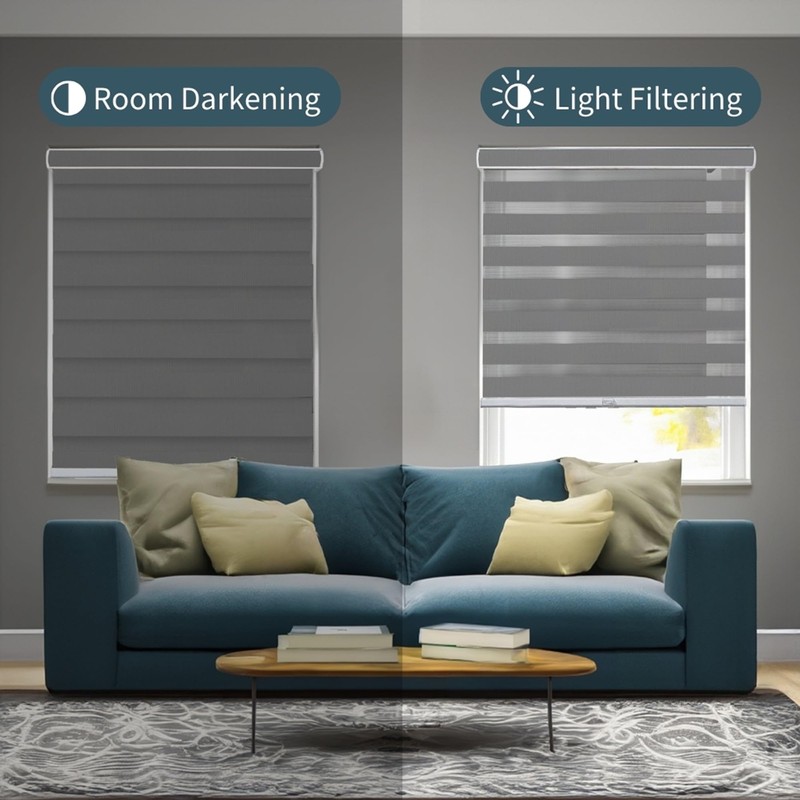 CHICOLOGY Zebra Blinds, Roller Window Shades, Blinds for Windows, Roller