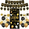 Roetyce Retirement Party Decorations for Men Women, Black Gold Happy
