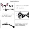 Yi'antai 3-Piece Zebra Costume Set, Zebra Ears Headband, Animal Zebra