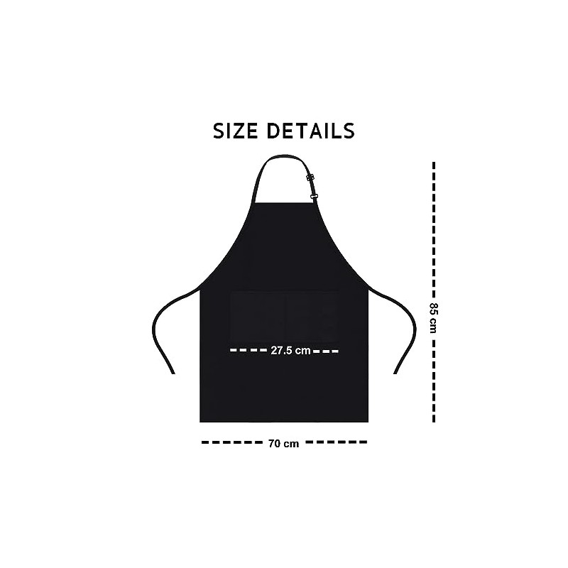 Auronna Pack Of 2 Kitchen Aprons (White, 2 Pack)
