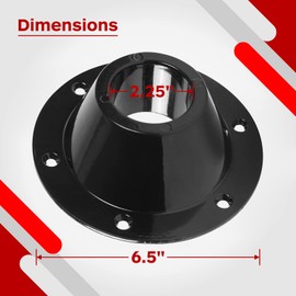 TonGass (2-Pack Black RV Table Base (Standard Size) - Aluminum Pedestal Table Base Flange - Table and Floor Mounting Base with 6 Mounting Holes - includes Mounting Screws