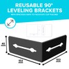 Peygran Leveling System Reusable 90 Tile Leveling Brackets: 25 Pcs