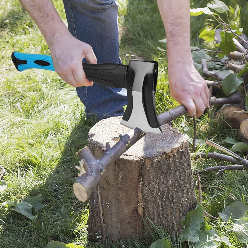 Splitting Axe, 15” Camping Outdoor Hatchet for Wood Splitting and