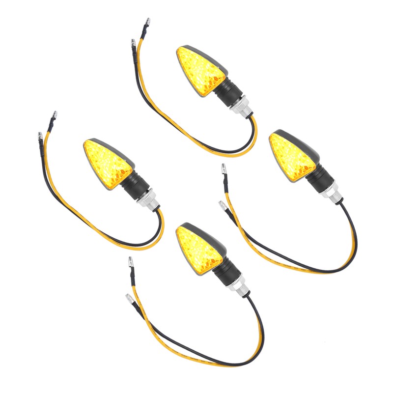 4pcs Motorcycle Signal Light Triangular Shape for Dirt Bike Electromobile