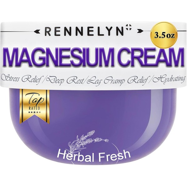 Magnesium Cream for Leg Cramps – 3.52 fl oz Herbal