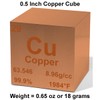 Copper 0.5" Metal Density Cube - 99.9% Pure Element for