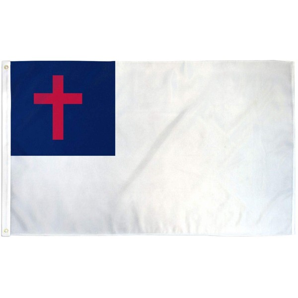 Home and Holiday Flags Christian Flag Religious Church Banner Jesus Cross Bible Pennant 3x5 Outdoor New