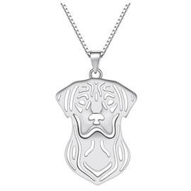 Labrador Retriever Dog Necklace for Women by Ginger Lyne | Lab Puppy Dangle Sterling Silver Pendant and Chain for Her | Pet Animal Paw Print Jewelry for Dog Mom