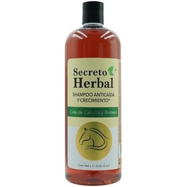 Secreto Herbal. Shampoo de Caballo y Romero, anticaída y cremiento Secreto Herbal, 1 L + Acondicionador con Cola de Caballo y Jalea Real, 1 L