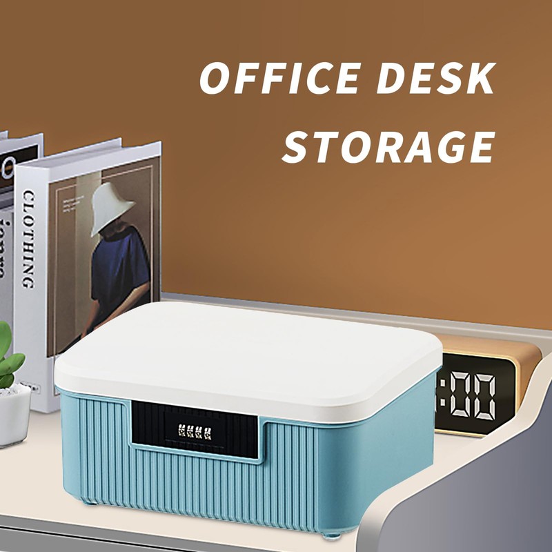 AnRui 2 Gallon Lockable Storage Container Bin, Portable Plastic Safe