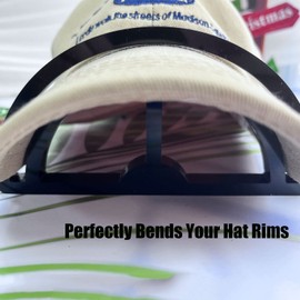 JILINWEI Hat Brim Bender, Hat Curving Tool Bill Bender Brim Bender for Baseball Cap Brim Curver Shaper with Kraft Protective Paper,Black