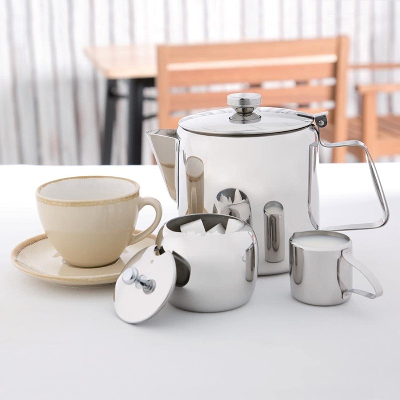 Olympia Concorde Tea Pot Stainless Steel 48Oz 1 35L Infuser