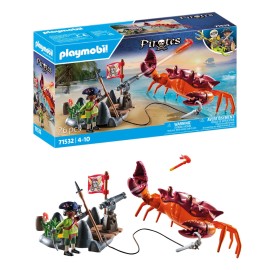 Playmobil Pirate Battle Set With Giant Crab And Accessories For Ages 4 And Up