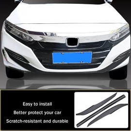 KELEIMAI Car Accessories Fit for Honda Accord 10th Gen 2018 2019 2020 Front Bumper Lip Chin Stripe Cover Trim (Carbon Fiber Style) ABS 3 PCS