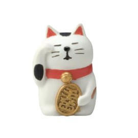 Decore Corporation concombre Dozing Beckoning Cat Calico Cat Size: Approx. W1.1 x D1.0 x H1.6 inches (2.8 x 2.6 x 4 cm) ZCB-40784