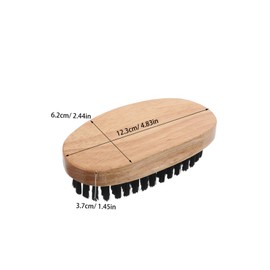 Ipetboom Men Beard Styling Brush Soft Bristle Tool for Grooming Shaping Natural Wooden Handle for Mustache Beard Care Compact Portable Design for Go Grooming