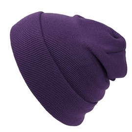 Cap911 Unisex Plain 12 inch Long Beanie - Many Colors Purple