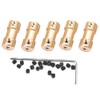5 Piece Motor Copper Shaft Coupling Connector Sleeve Transfer Joint