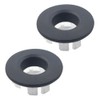 XFYBZN 2Pcs Sink Overflow Ring Matte Black Brass Kitchen Bath