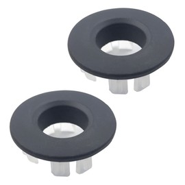 XFYBZN 2Pcs Sink Overflow Ring Matte Black Brass Kitchen Bath Sink Round Drain Cover Parts