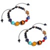N/Q 2-4Pcs Adjustable Solar System Natural Stone Strand Stretch Bracelet