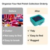YAHOURWAT Small Clear Nail Polish Organizer Storage Box Hold 42