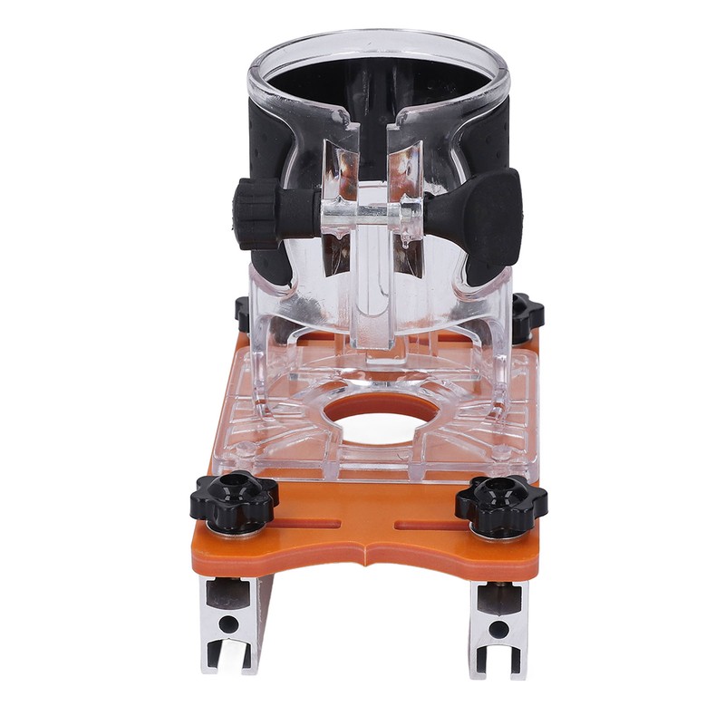 Woodworking Router Base with Transparent Cover Milling Cutter Slotting Bracket