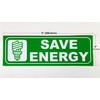 eSplanade Save Energy Sign Stickers - Easy to Fit Weatherproof,
