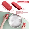 2Pcs Silicone Pot Handle Covers with Buttons, Heat Resistant Cast