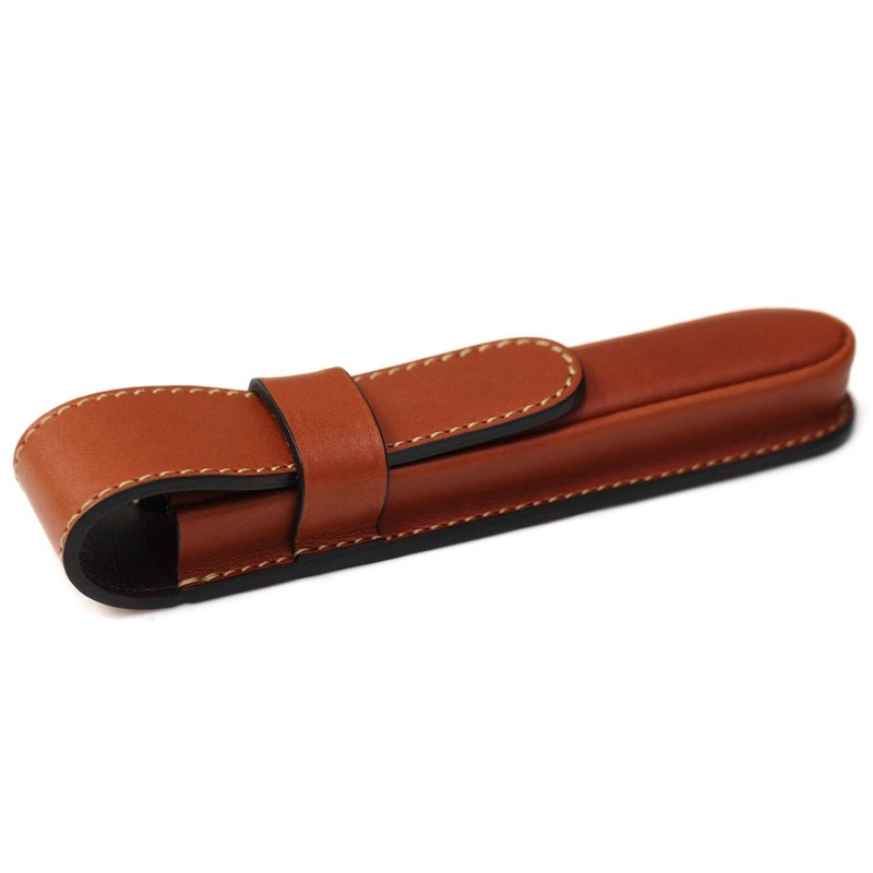 [Sapporo Leather Craftsman Museum] One Piece Fountain Pen Case, Pen