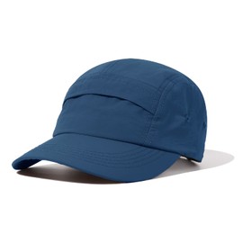 Clakllie Waterproof 5 Panel Cap Quick-Drying Baseball Cap for Men Women Lightweight Baseball Cap Outdoor Camping Cap UV Protection Running Cap, H-GD50-Blue
