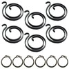 6 Door Handle Springs (2-Turn Coil, 2mm Thick, Black Zinc