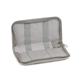 Hobby Gift Crochet Case - Elasticated Crochet Hook Storage - 100% Cotton Hard Zippered Case - 10 x 20 x 3cm - Knit Happens