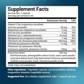Adrenal & Cortisol Support - 60 Vegetable Capsules Healthcare Edible Fitness Supplement Dietary Vitamin