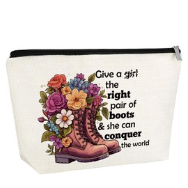 Cowgirl Gifts for Girl Women Western Makeup Bag Cowgirls Stuff Cowgirl Boots Cosmetic Bag Mothers Day Graduation Birthday Christmas Party Present for Women Niece Daughter Mom Female Bff Auntie Niece